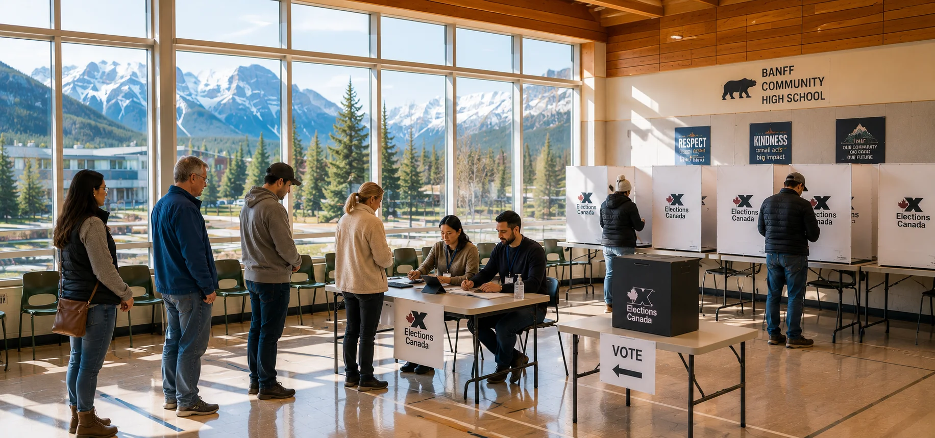 Wahltag in den Rocky Mountains.